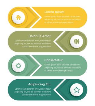 Business infographics design template with four vertical options or steps, process, workflow template vector