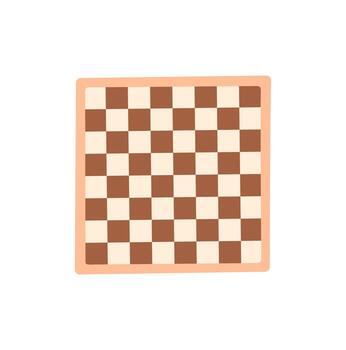 Flat chessboard sticker with checkerboard pattern. Classic chess and boardgame for strategy play with black and white checkers. Ideal for table games leisure fun. vector