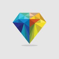 diamante vistoso geométrico moderno creativo diseño modelo logo vector