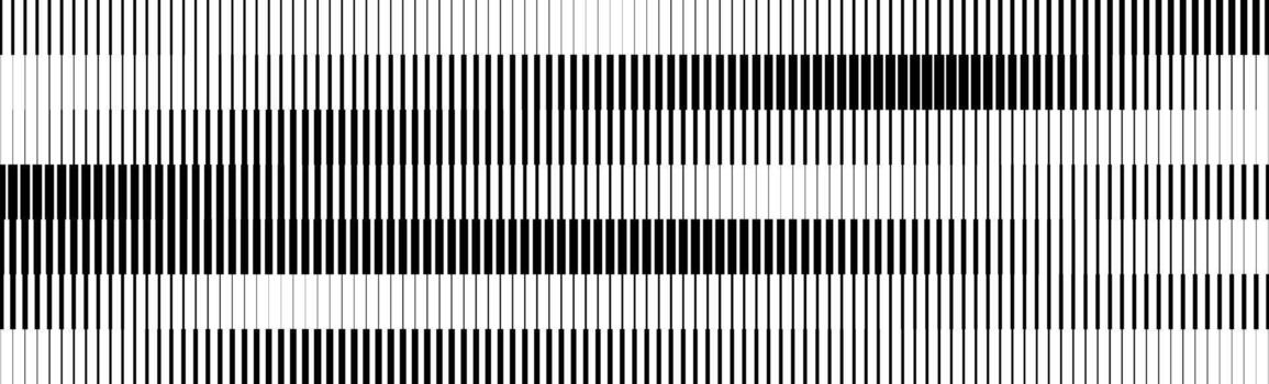 Striped halftone gradient texture. Fading line gradation background. Repeating strip pattern backdrop. Black and white parallel stripe wallpaper. Halfton patern overlay. Doppler effect concept vector