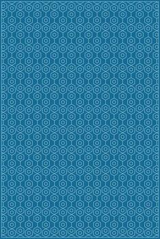 simple hexagon pattern with simple linked line and blue background vector