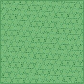 abstract pattern of circle shape with unique ornament and monochrome green style vector