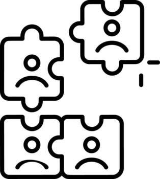 A linear style icon showing target customers vector