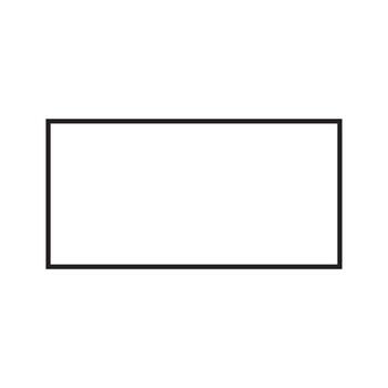 A rectangle with a black border on a white background vector