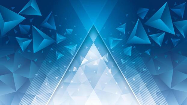 Modern 3d triangles polygon background, Abstract Geometric Blue triangle Splash background. Triangle shapes design. Creative ideas for business presentations vector