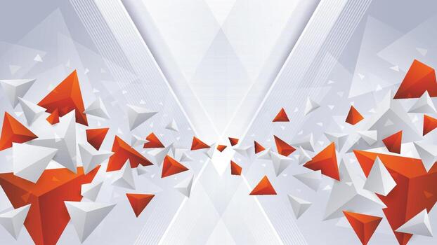 Abstract Geometric Red white triangles background. Modern 3d triangle polygon Splash Background, Triangle shapes design. Creative ideas for business presentations, template vector