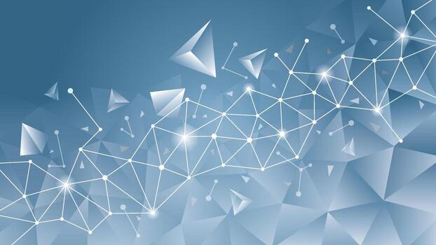 Abstract Lines and Dots Triangles Digital Technology Futuristic Background. Modern Geometric Gray Triangle polygon Background. Creative ideas for business presentations vector