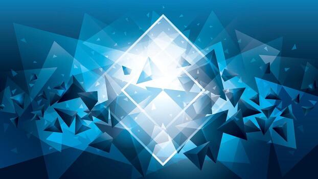 Abstract Geometric Dark Blue triangles background. Modern 3d triangle polygon background, Triangle shapes design. Creative ideas for business presentations, template vector