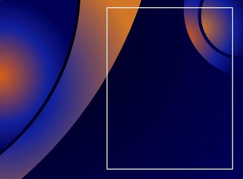 resumen azul y naranja antecedentes con marco y Copiar espacio para texto vector