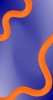 Gradient Orange Curve Ribbon on Gradient Purple Vertical Background vector