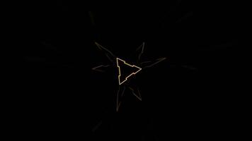 lila och ljus gul Blixt ljus effekt i abstrakt tunnel bakgrund vj slinga i 4k video