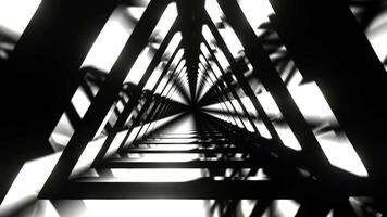 vit rör på sig triangel neon källa bakgrund vj slinga i 4k video