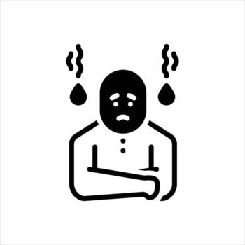 Solid icon illness vector