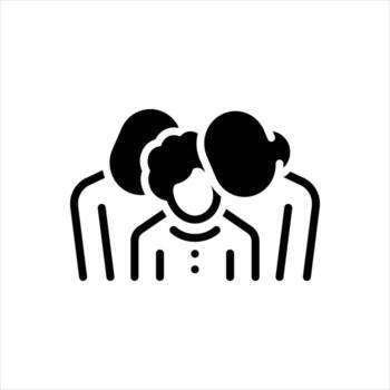 Solid icon parenting vector