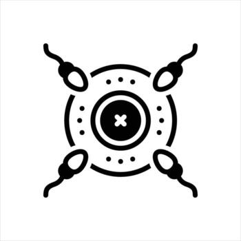 Solid icon infertility vector