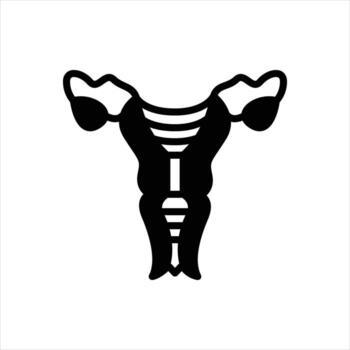 Solid icon cervical vector