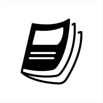 Solid icon magazines vector