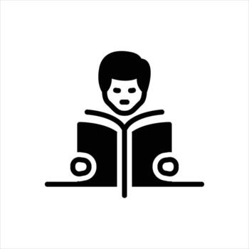 Solid icon readers vector
