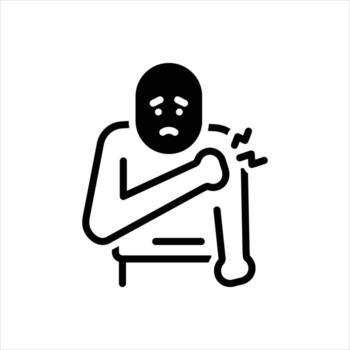 sólido icono ataque al corazón vector