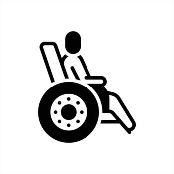 Solid icon paralysis vector