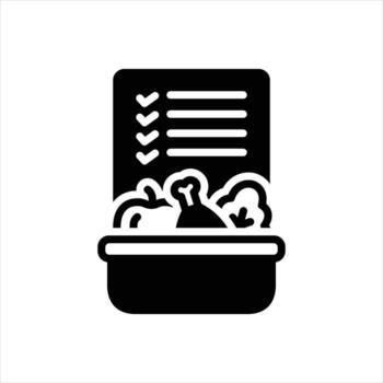 Solid icon diet-chart vector