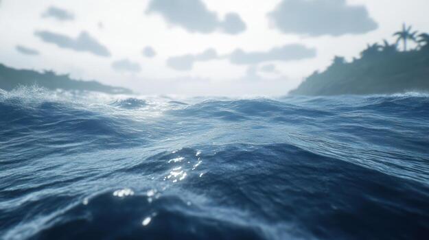 Oceano olas estrellarse en un tropical apuntalar foto