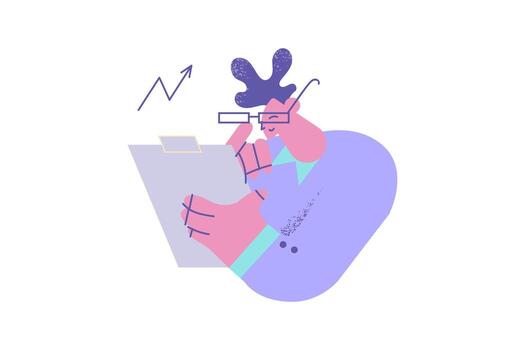 definiendo y analizando problemas, marketing, negocio concepto. vector