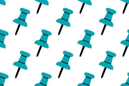 Seamless pattern with push pins. Ideal for bulletin boards and office design. vector