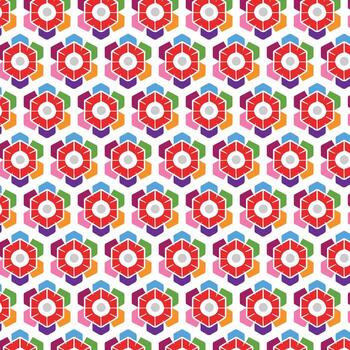 Colored Geometric pattern design background. vector