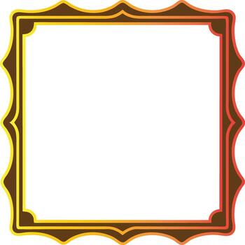 Ornate Square Frame with Warm Gradient vector