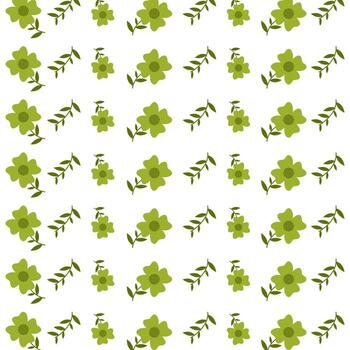 antecedentes diseño con un repitiendo modelo de flores y hojas vector