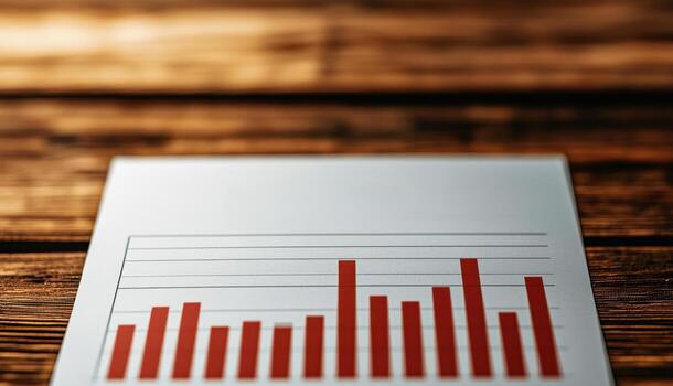 financial chart displaying growth trends and data analysis photo