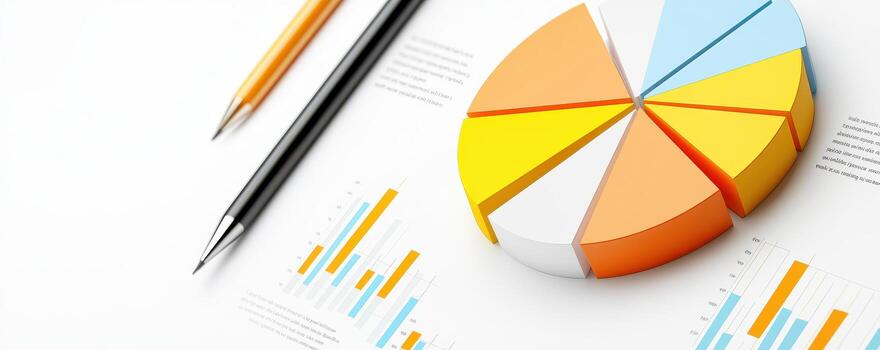 Modern infographic design showing market valuation and data photo