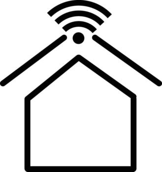 smart home icon. connectivity and iot technology. Home with wireless connectivity icons. monitoring for smart living. automation icons collection, vector