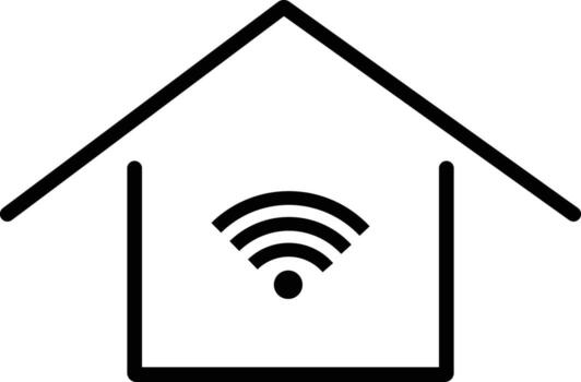 smart home icon. connectivity and iot technology. Home with wireless connectivity icons. monitoring for smart living. automation icons collectionn vector