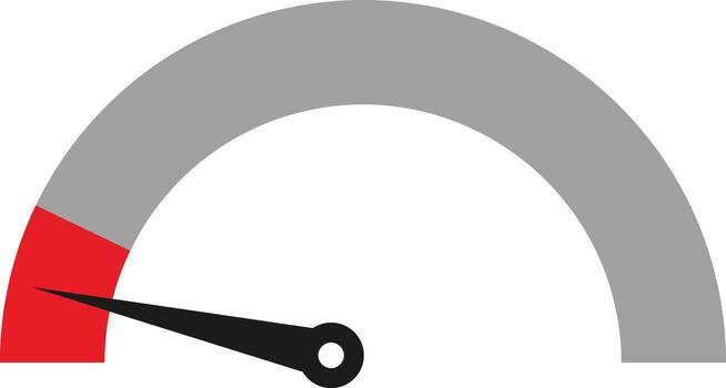 Speedometer icon. satisfaction barometer. Measuring gauge indicator. power level indicator sign. tachometer sign. credit rating indicator vector