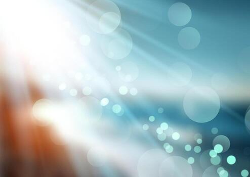 light rays and bokeh abstract background vector