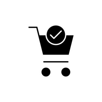 Checkout Page Solid Icon for Mobile Application vector