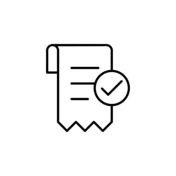 Invoice Document Line Icon for Billing Interface vector