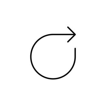 Quick Reboot Line Icon for Mobile Application vector