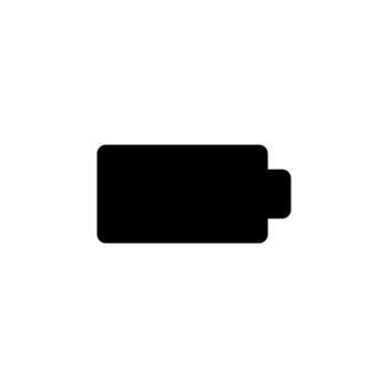 Low Battery Solid Icon for Smart Device Display vector