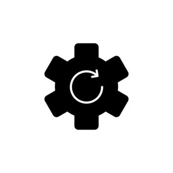 System Update Solid Icon for Mobile Interface vector