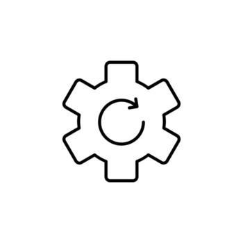 software actualizar línea icono para digital plataforma vector