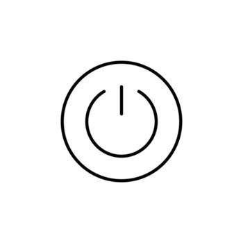 Power Button Line Icon for Device Interface vector