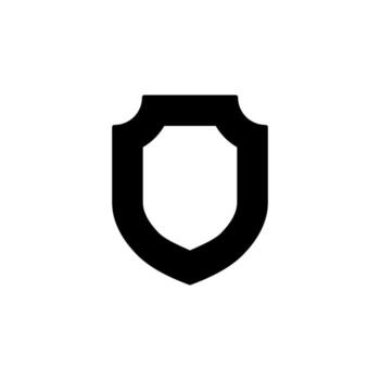 Shield Protection Solid Icon for Security Interface vector
