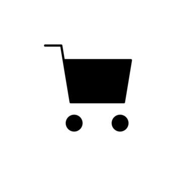 añadir a carro sólido icono para digital escaparate vector