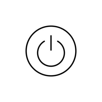 Power On Line Icon for Digital Dashboard vector