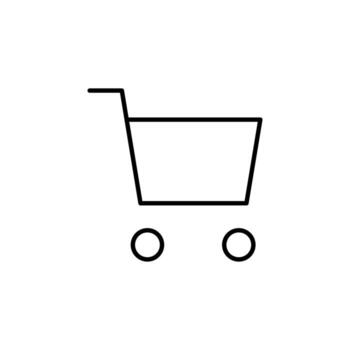 añadir a carro línea icono para digital escaparate vector