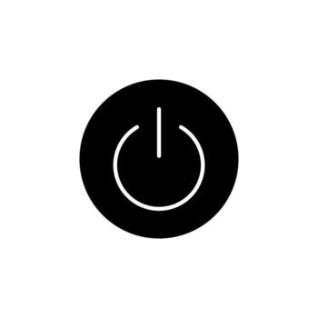 Power Button Solid Icon for Device Interface vector