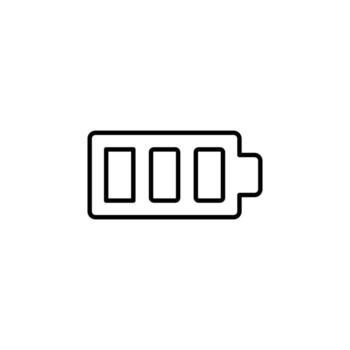 Battery Status Line Icon for Mobile Interface vector